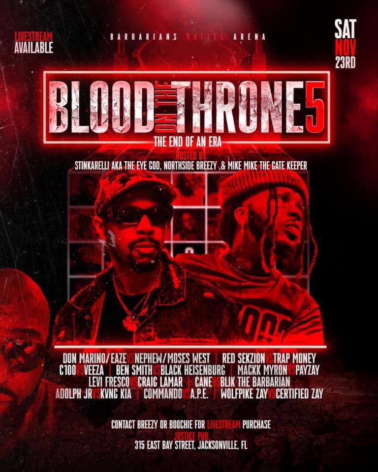 chillonbreezy's tweet photo. We Don’t Care None Of That
11.23.24
Blood On The Throne 5
Barburians Battle Arena https://t.co/H1O4PO2Fis