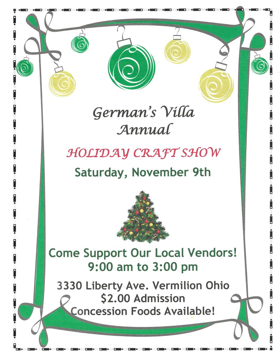 Next week our yearly Craft Show! It is on Saturday, 9th from 9 to 3 
See you there!