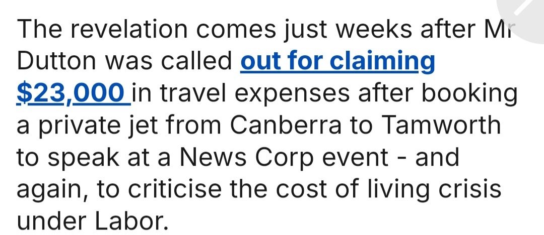Dutton charges taxpayers $23 ,000 in travel expenses to speak at a Newscorp event to bag Labor