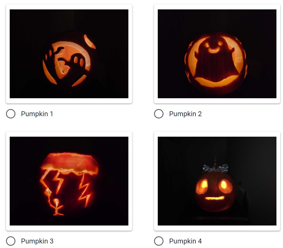 Steven Kleinstein đź–Ą (@skleinstein) on Twitter photo 3rd annual <a href="/YuvalKluger/">Yuval Kluger</a> vs. <a href="/skleinstein/">Steven Kleinstein đź–Ą</a> Lab Pumpkin Carving Contest. We had a lot of fun (each lab carved two pumpkins), and now we need you to be the judge!
Vote for your favorite at: docs.google.com/forms/d/e/1FAI…
<a href="/YaleCBB/">Yale CBB</a> <a href="/yalepathology/">Yale Pathology</a> <a href="/YaleMed/">Yale School of Medicine</a> 3rd annual <a href="/YuvalKluger/">Yuval Kluger</a> vs. <a href="/skleinstein/">Steven Kleinstein đź–Ą</a> Lab Pumpkin Carving Contest. We had a lot of fun (each lab carved two pumpkins), and now we need you to be the judge!
Vote for your favorite at: docs.google.com/forms/d/e/1FAI…
<a href="/YaleCBB/">Yale CBB</a> <a href="/yalepathology/">Yale Pathology</a> <a href="/YaleMed/">Yale School of Medicine</a>