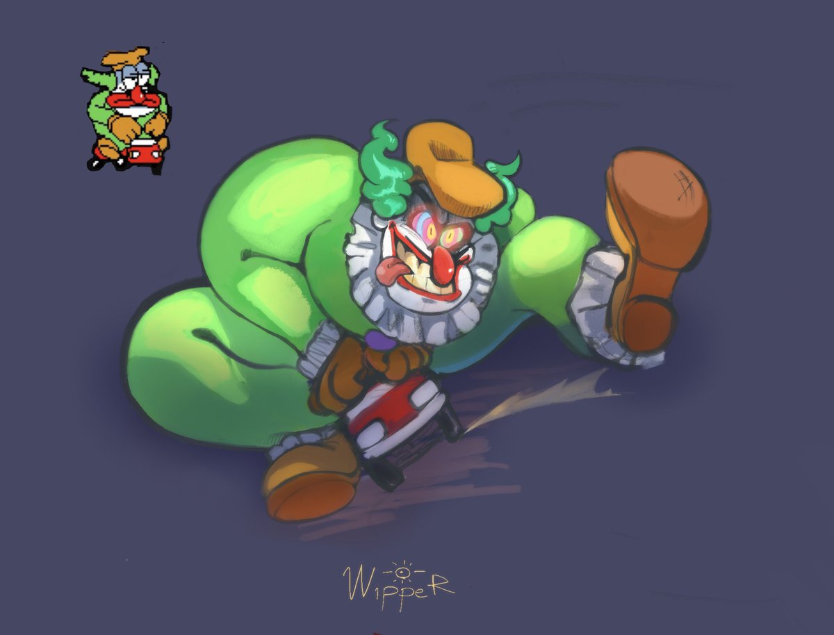 o_wipper_o's tweet image. I enjoyed to draw Peppino like a clown so maybe I'll do it again
#pizzatower