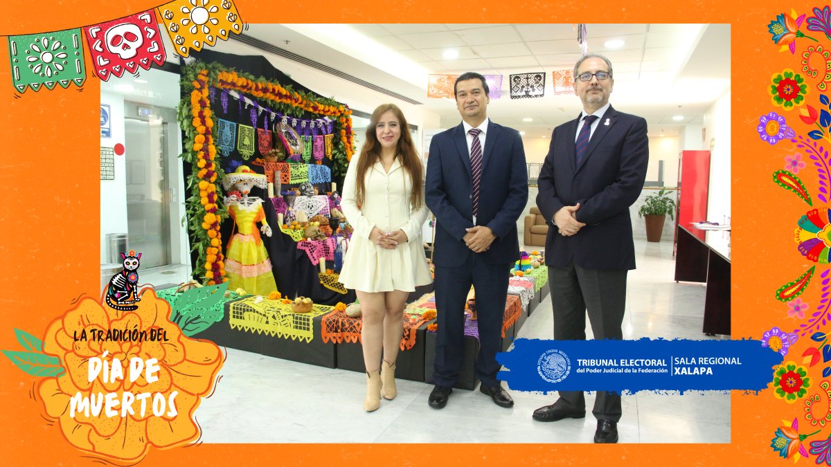 TEPJF_XAL's tweet photo. #SalaXalapa I #TEPJF 
#DíaDeMuertos2024 Una expresión tradicional -contemporánea y viviente, celebración a la memoria y un ritual que privilegia el recuerdo sobre el olvido. https://t.co/c79L7BbfQk