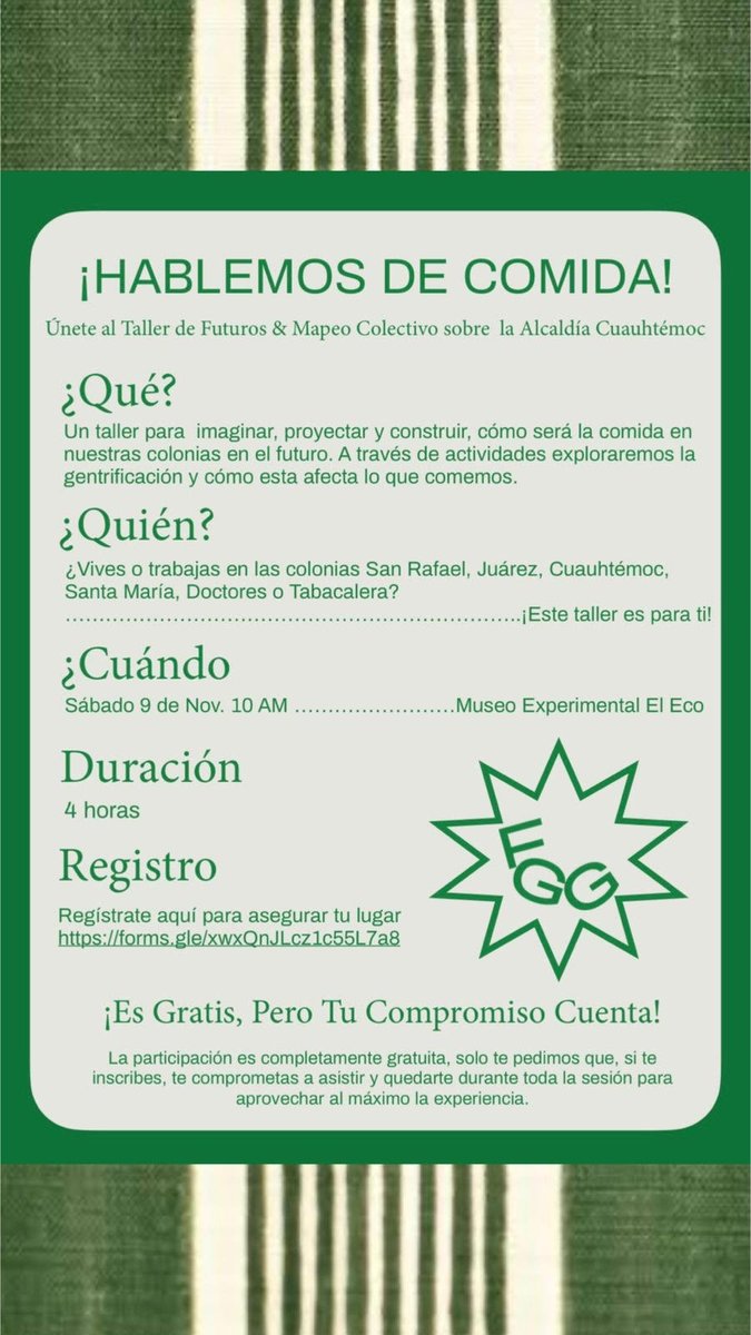 Registro aquí: docs.google.com/forms/d/e/1FAI… ¡Te esperamos!