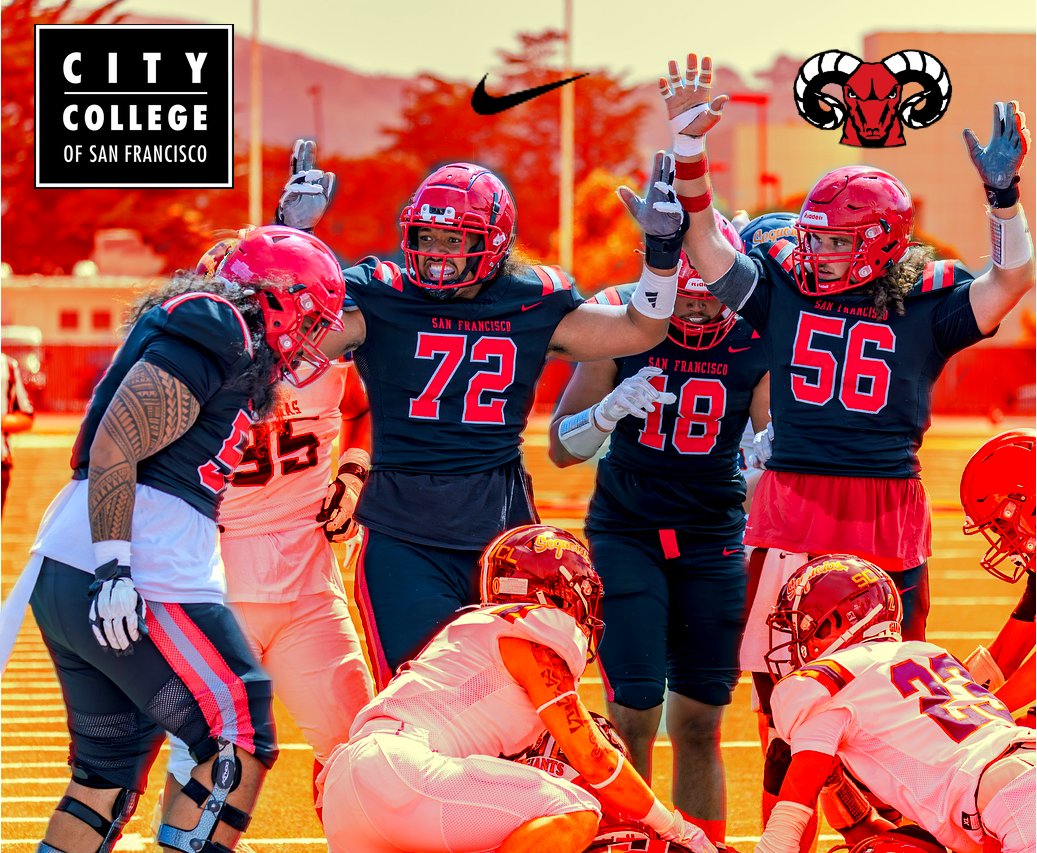 CCSFFootball's tweet photo. The CCSF Offense &amp; CITYOLINE averaging 203 rush yds/game through 7 games #OWNTHETRENCHES #NoPlaceLikeCity https://t.co/N40MDel5i4