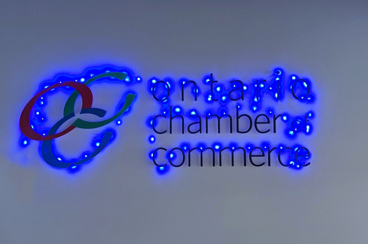 As part of <a href="/odenetwork/">ODENetwork</a>’s ‘Light it Up! For NDEAM’ the <a href="/OntarioCofC/">Ontario Chamber</a> logo shined blue to celebrate the ways people with disabilities contribute to businesses and their communities. To learn more about National Disability Employment Awareness Month visit: odenetwork.com/initiatives/an…