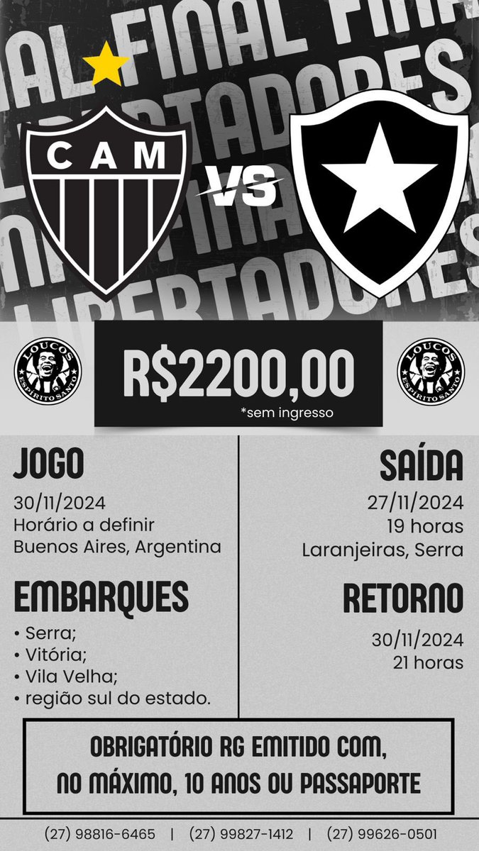 Vamos para o capítulo final!!!

🔥 

#LoucosES
#Botafogo
#VemcomaLoucosES
#22LPB
#Glorioso
#LPBES
