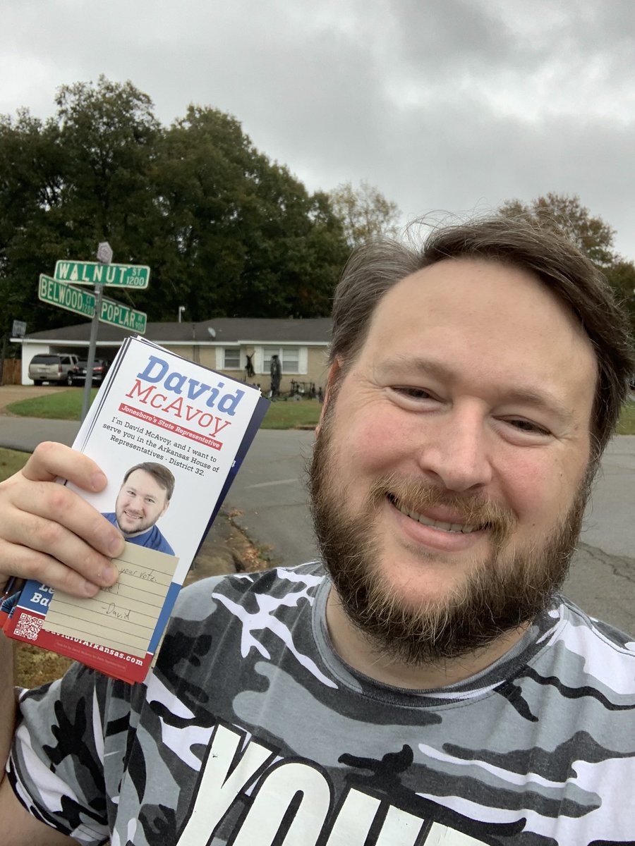 A little rain and mud wasn’t going to stop us from working to get out the vote today!