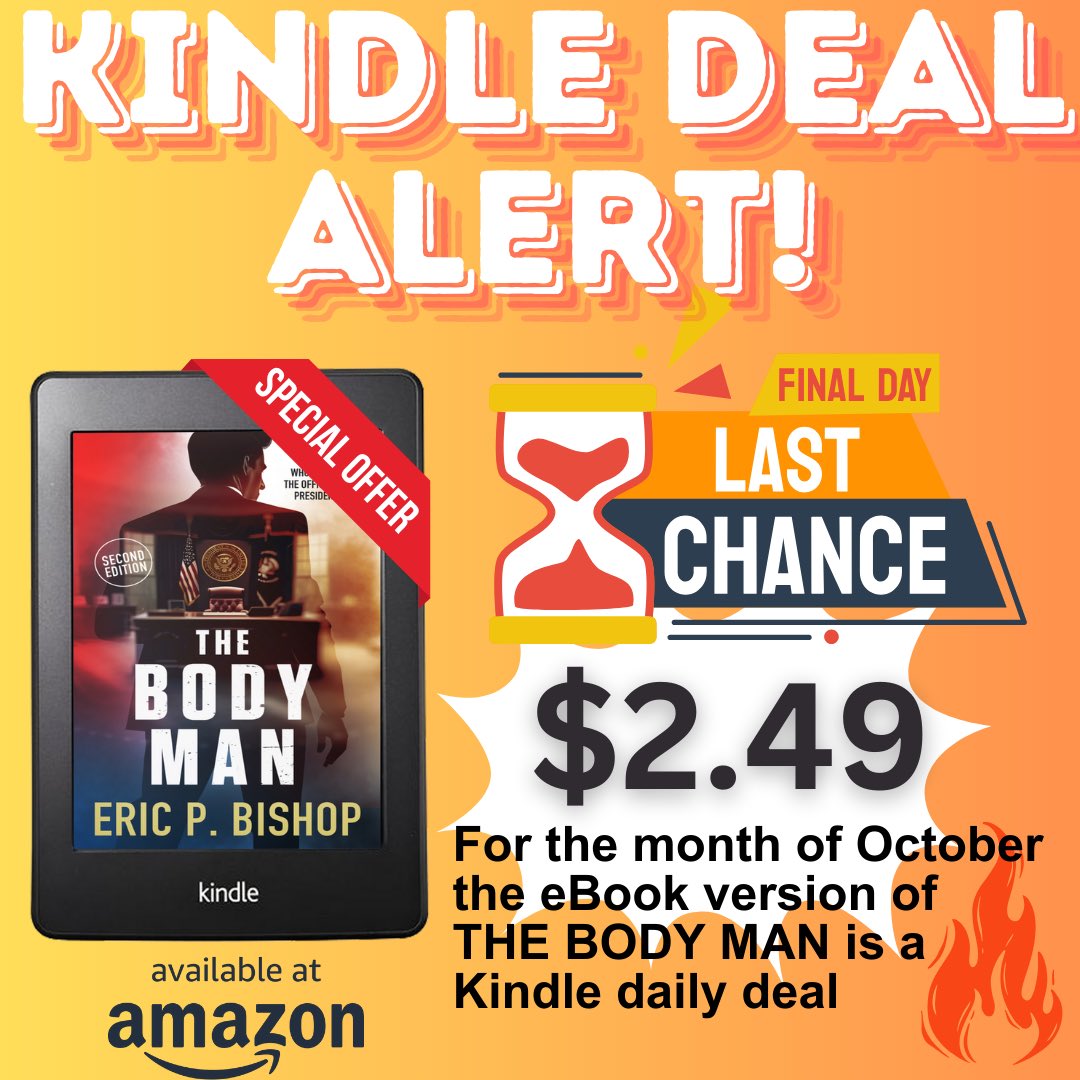 EPBAuthor's tweet photo. 🚨ONLY A FEW HOURS LEFT🚨
#MakeReadingFunAgain
During the month of Oct @amazon selected THE BODY MAN ebook as a 🔥 deal for only $2.49 on @kindle
Back to regular price tomorrow Nov 1st 😕
Already have a copy? You can gift an eBook to others …
➕ get ready for BABYLON WILL RISE (coming Dec 5th) by getting a copy of RANSOMED DAUGHTER for only $2.99
The Body Man https://t.co/fVvuTNLXC7
Ransomed Daughter https://t.co/OGlDkdqEol
Breach Of Trust https://t.co/CvD8N3P4gF
Coming 12.05.24
Babylon Will Rise https://t.co/rv99PhBMH6