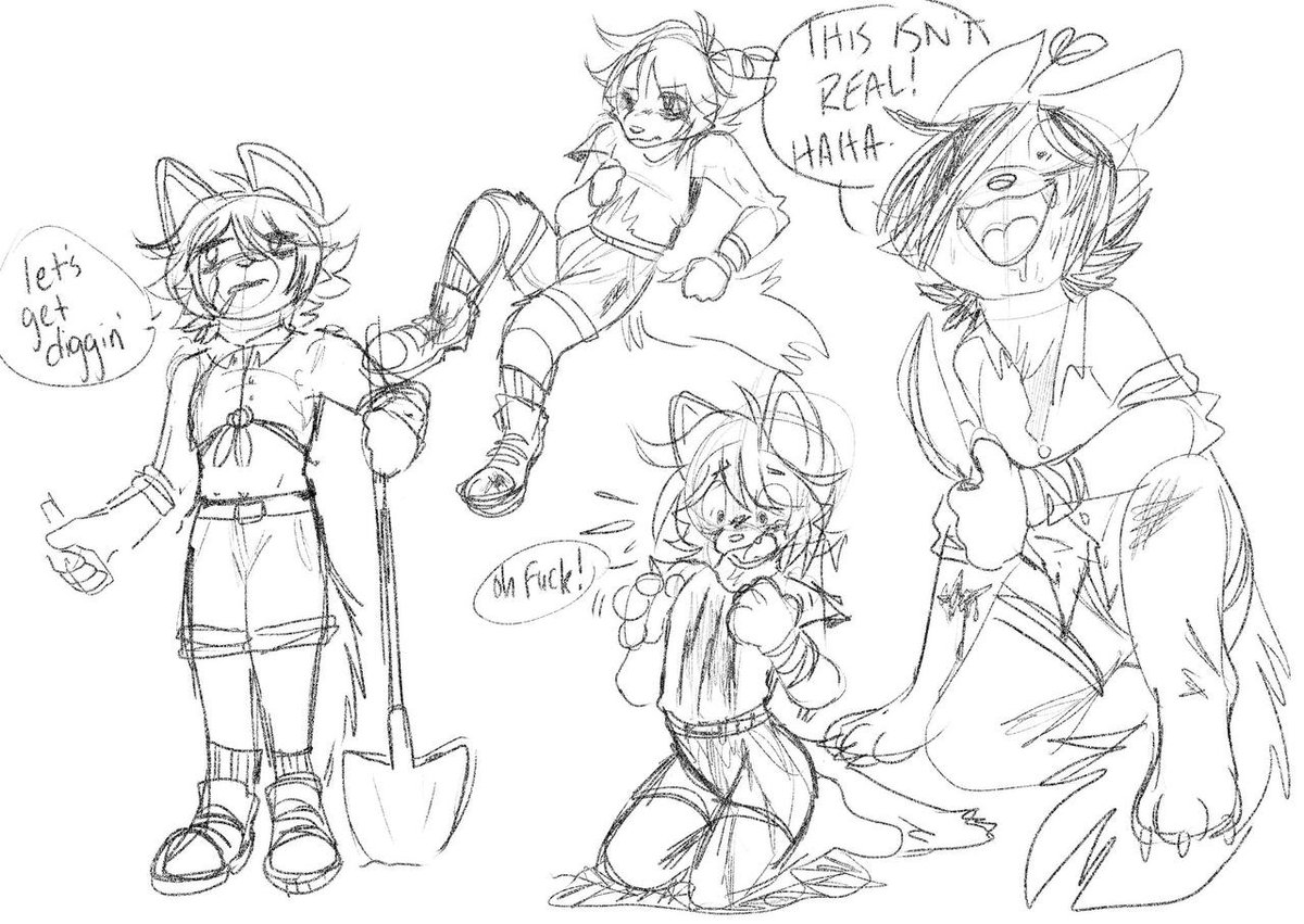 happy halloweiner here's some old art of my fursona if they were in a stephen king novel