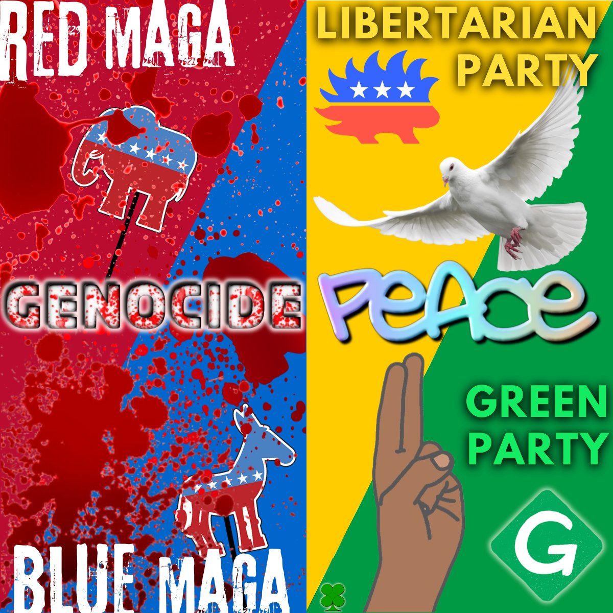 MaatDeMeritt's tweet image. We do have a real choice this election. Isn't it obvious?

Please share far and wide, or this will never see the light of day.

#RealChoice #GenocideByIsrael #PeaceForTheWorld #Uniparty #USElection2024 #GazaHoloucast