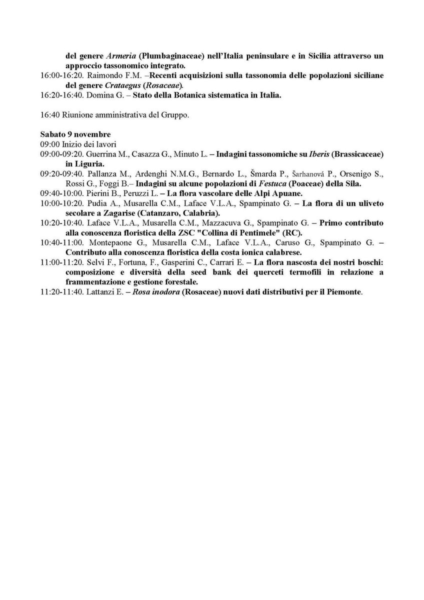 odecastr's tweet photo. L’8 e il 9 novembre si terrà l’annuale riunione scientifica del Gruppo di Floristica Sistematica ed Evoluzione presso l’Orto Botanico di Roma.

https://t.co/9M1FWJmWjg https://t.co/k753O8C1GQ