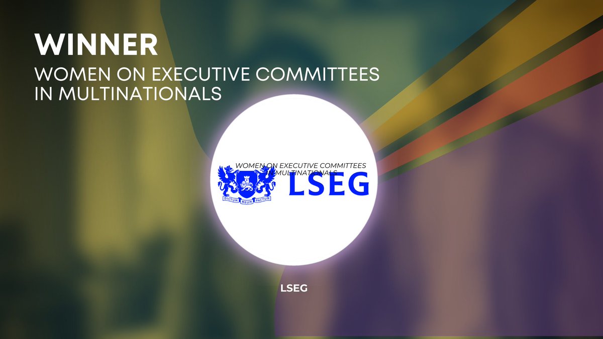 The winner in the Women on Executive Committees in Multinationals is <a href="/LSEGplc/">LSEG</a> 🎉 A huge congratulations 🙌

#GenderAwards