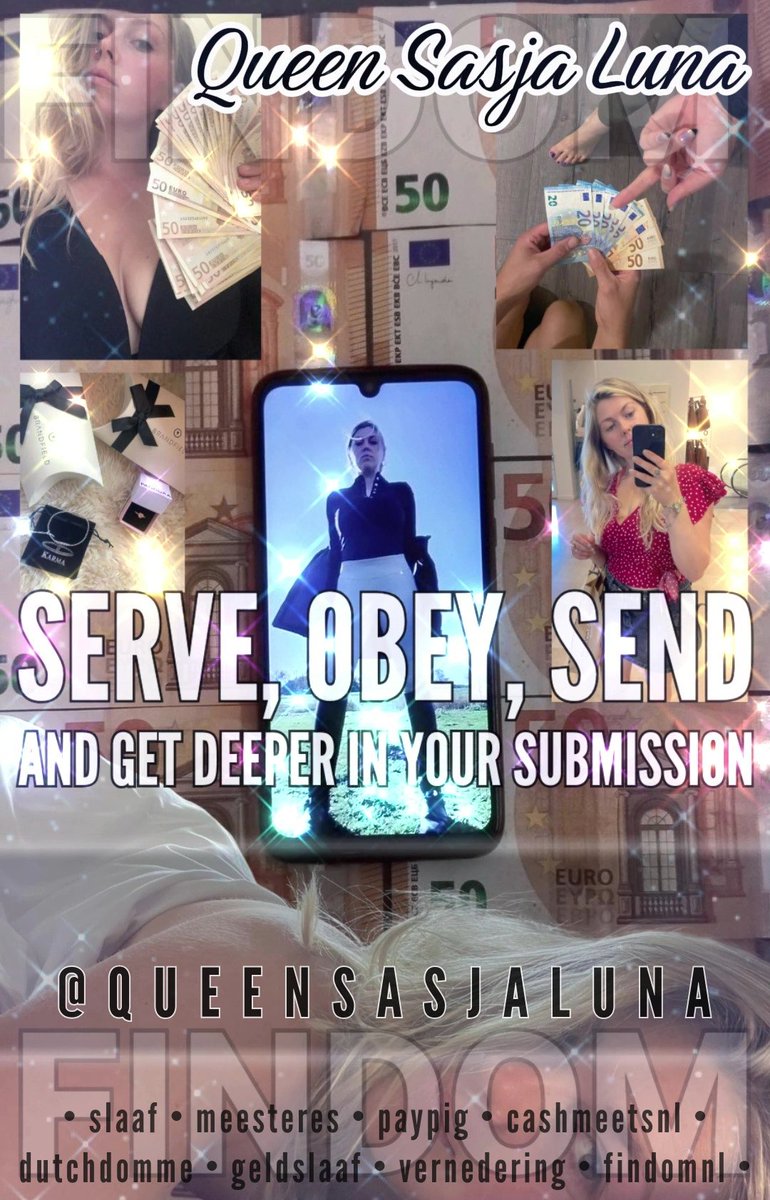 lovequestrian's tweet photo. Serve, obey, send and get deeper in your submission
@queensasjaluna
π΅---- QUEEN SASJA LUNA --- π΅
#findom #femdom #dutchdomme #findomnl #paypig #cashmeet #worship #goddess https://t.co/DscbVrnBkc