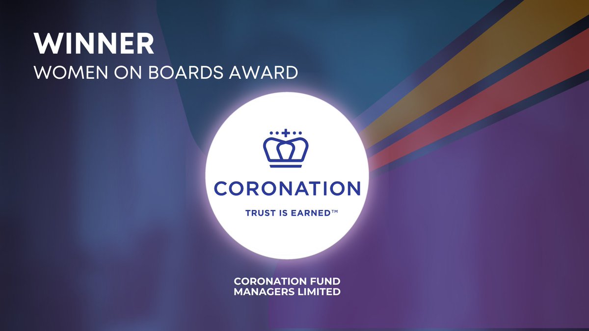 The winner in the Women on Boards category is Coronation Fund Managers Limited 👏

#GenderAwards