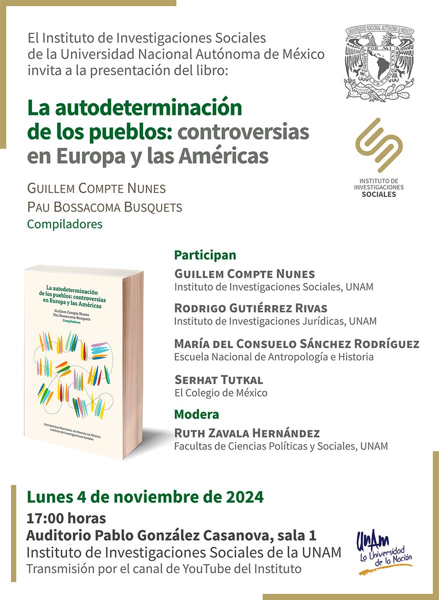 La autodeterminación de los pueblos, controversias en Europa y las Américas.
youtube.com/@canaliisunam