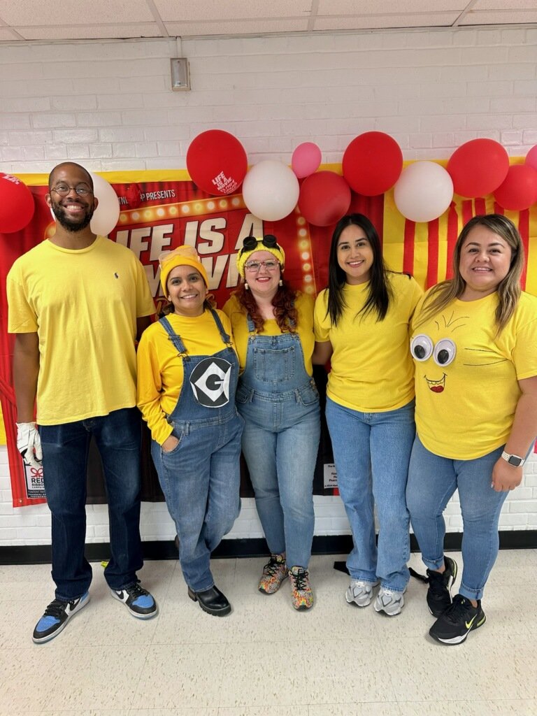 CortezMel's tweet photo. Our character counts 'Specials Minions' #RedRibbonWeek #AJonesTigers https://t.co/Z3p5BDI8KT