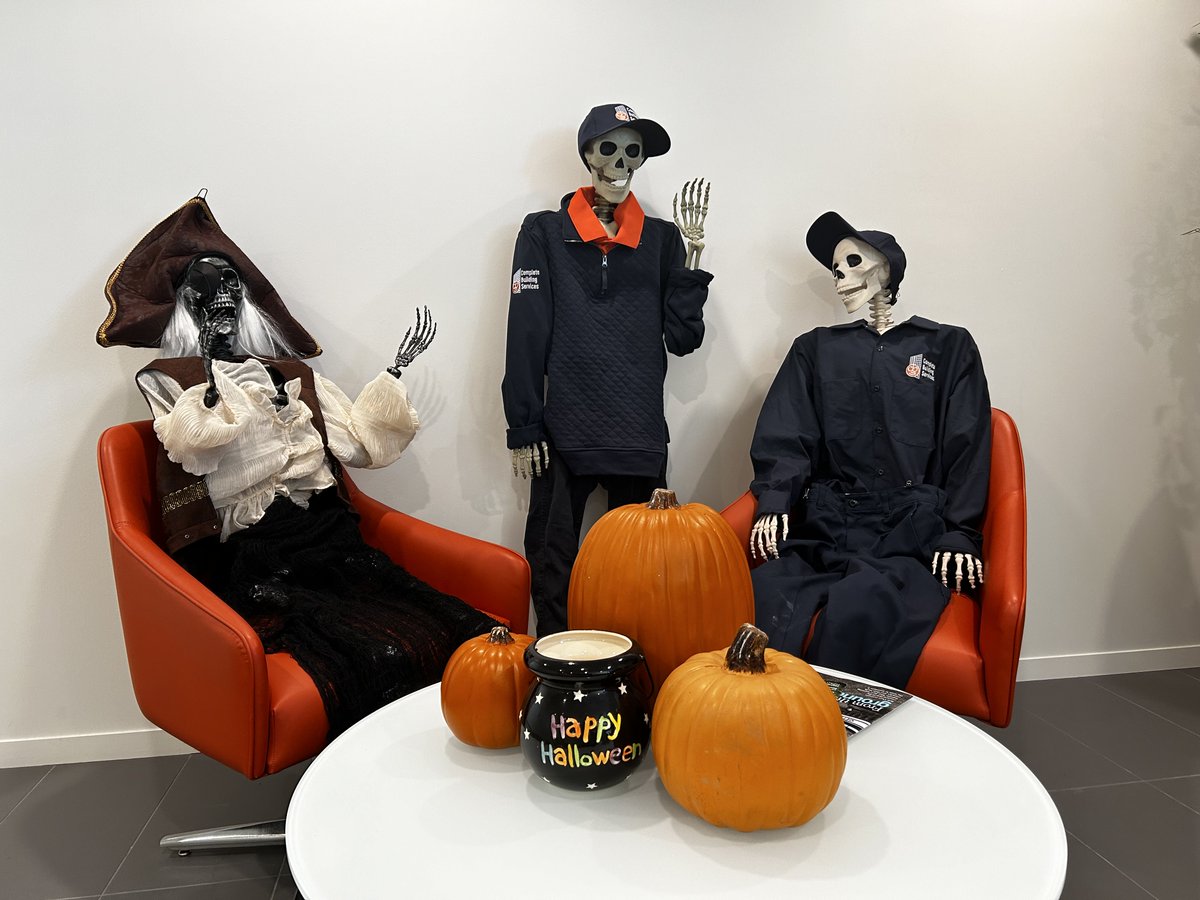 CBSfacilities's tweet photo. It was kinda dead in the office today π π π Wishing you a safe and spooky Halloween from #TeamCBS! π https://t.co/BPeahFlizh