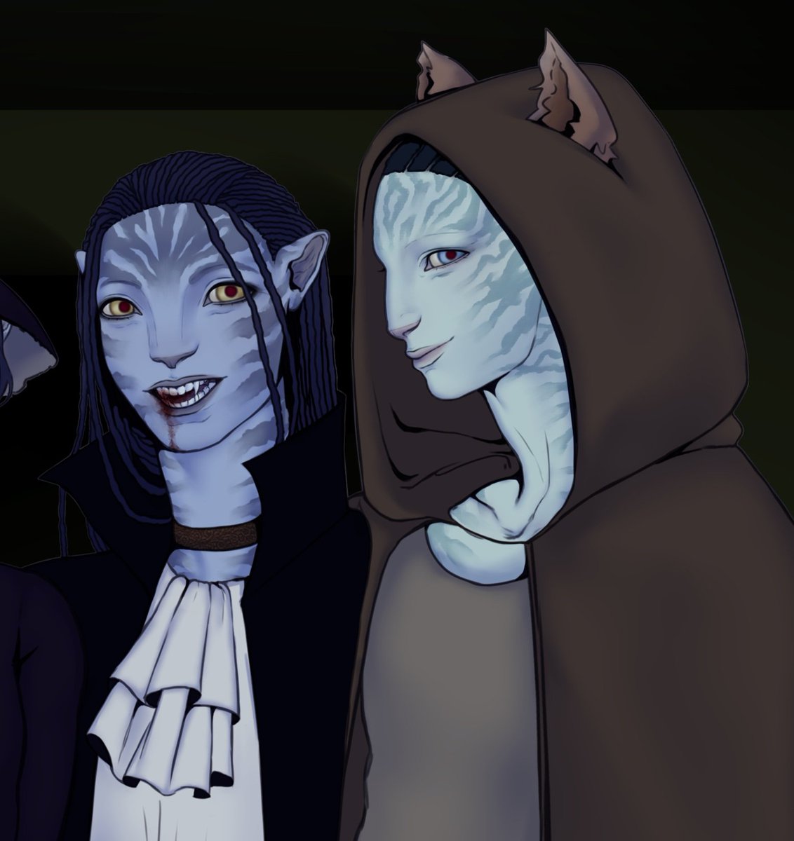 Modern AU. They're celebrating Halloween #AvatarTheWayOfWater #Tsireya #kiri #kireya #кірі #цірея #Aonunete