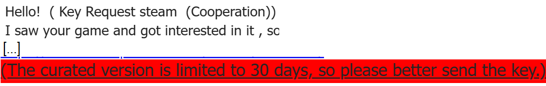 Thank you for making me laugh twice in one email, that might be a first. YOU BETTER SEND THE KEY M8 OR ELSE...! 👊💩
#gamedev