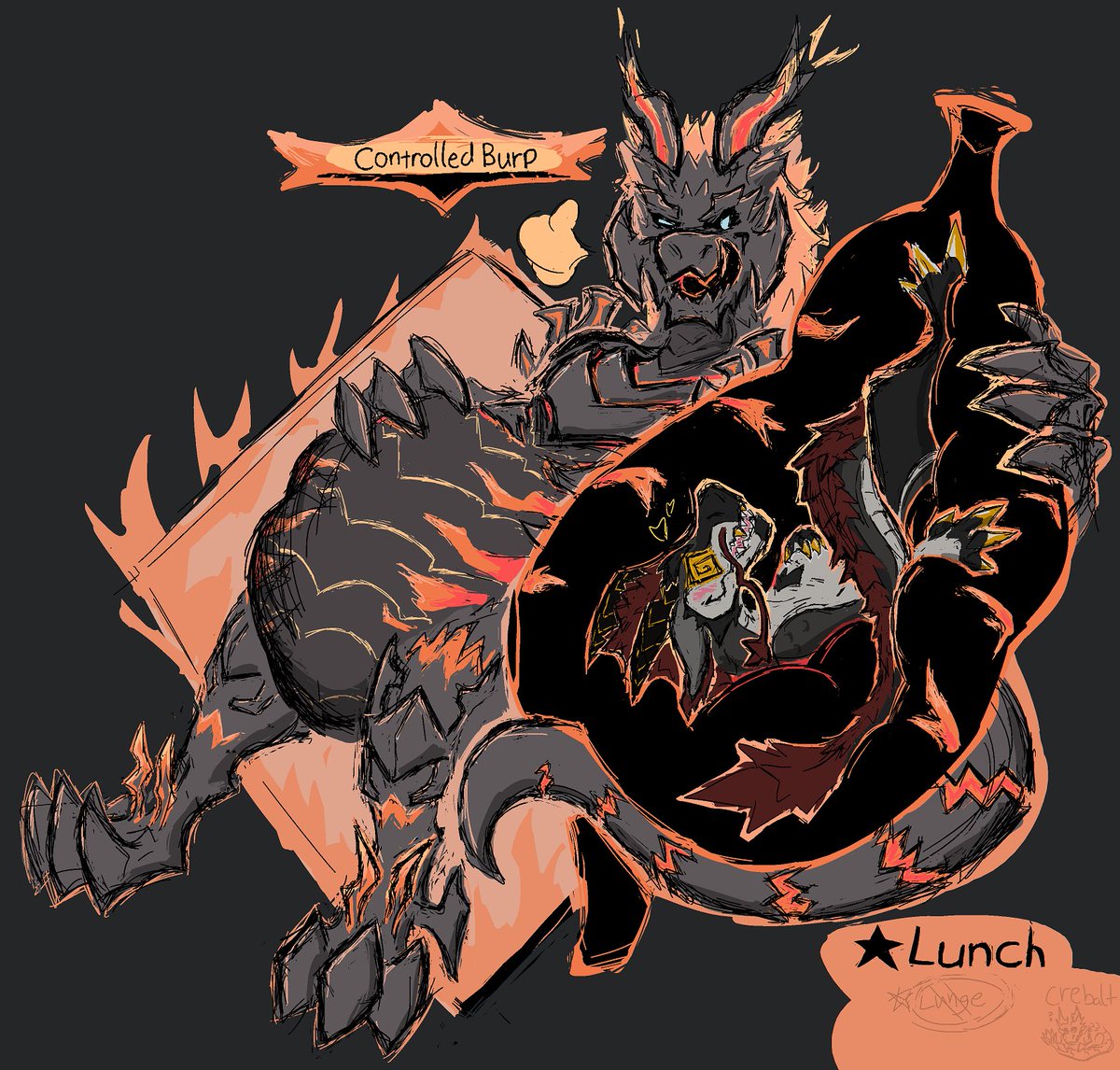 Weird Rock (@crebalt_art) on Twitter photo Just because the game gives you a prompt to dodge doesn't mean you have to - but if the boss catches you throwing on purpose, then you're REALLY in for it...
Ifrit teasing the stuffing out of <a href="/Mawlt_/">Mawlt | @mawlt.bsky.social</a> 's Fletcher Just because the game gives you a prompt to dodge doesn't mean you have to - but if the boss catches you throwing on purpose, then you're REALLY in for it...
Ifrit teasing the stuffing out of <a href="/Mawlt_/">Mawlt | @mawlt.bsky.social</a> 's Fletcher