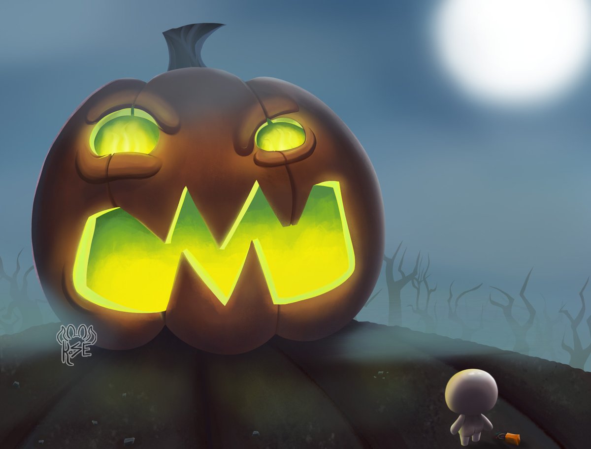 KaSE_1998's tweet photo. HAPPY HALLOWEEN 🎃 
It seems that Isaac ran into a pumpkin monstro 🎃🎃🎃
#thebindingofisaac #tboi #pumpkin #hallo
#fypシ゚ https://t.co/QwiJaWUu9W