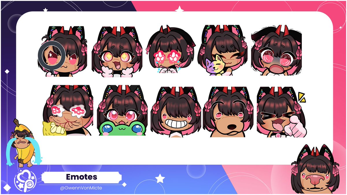 MagicPawsStudio's tweet photo. 🐾 | Emote Pack for #gwennvonmicte 🐱

Thank you so much for your preference! ♥
Are you interested in emotes like this? 💌DM us

Check our carrd in bio! 🪪
#Vtuber #Emotes #VtuberUprising #Vtuberasset https://t.co/fVUGtWxMPz