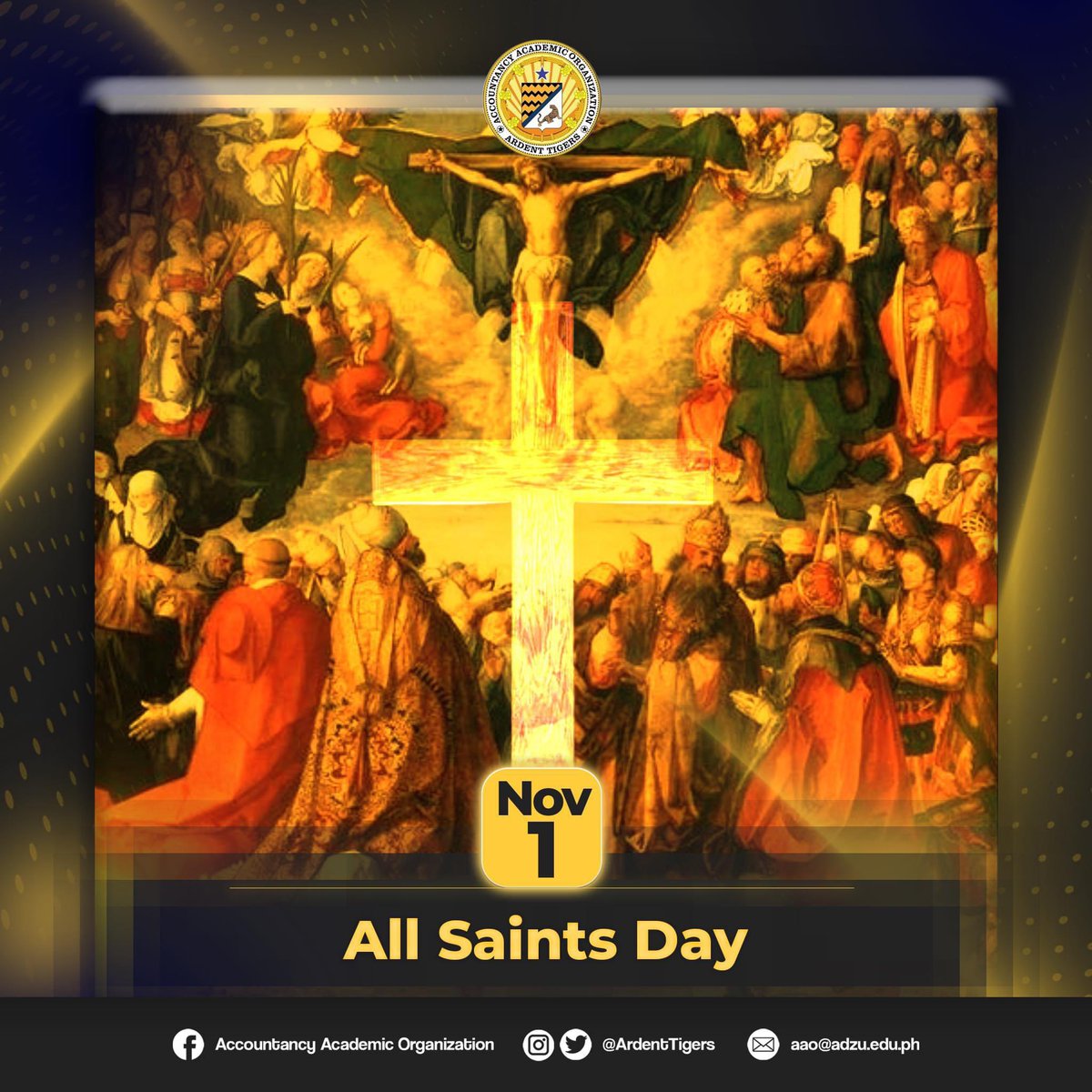 ArdentTigers's tweet photo. November 1 | All Saints Day

“We are called to holiness, a gift, and journey together.” - Pope Francis. https://t.co/obj8tstKHX