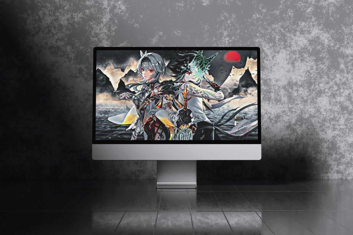 "Restless &amp; Corrupted"

#XIAO . #EULA Wallpapers for Desktop. 

#GenshinImpact #FanArt
 #HoYocreators #genshinimpactart