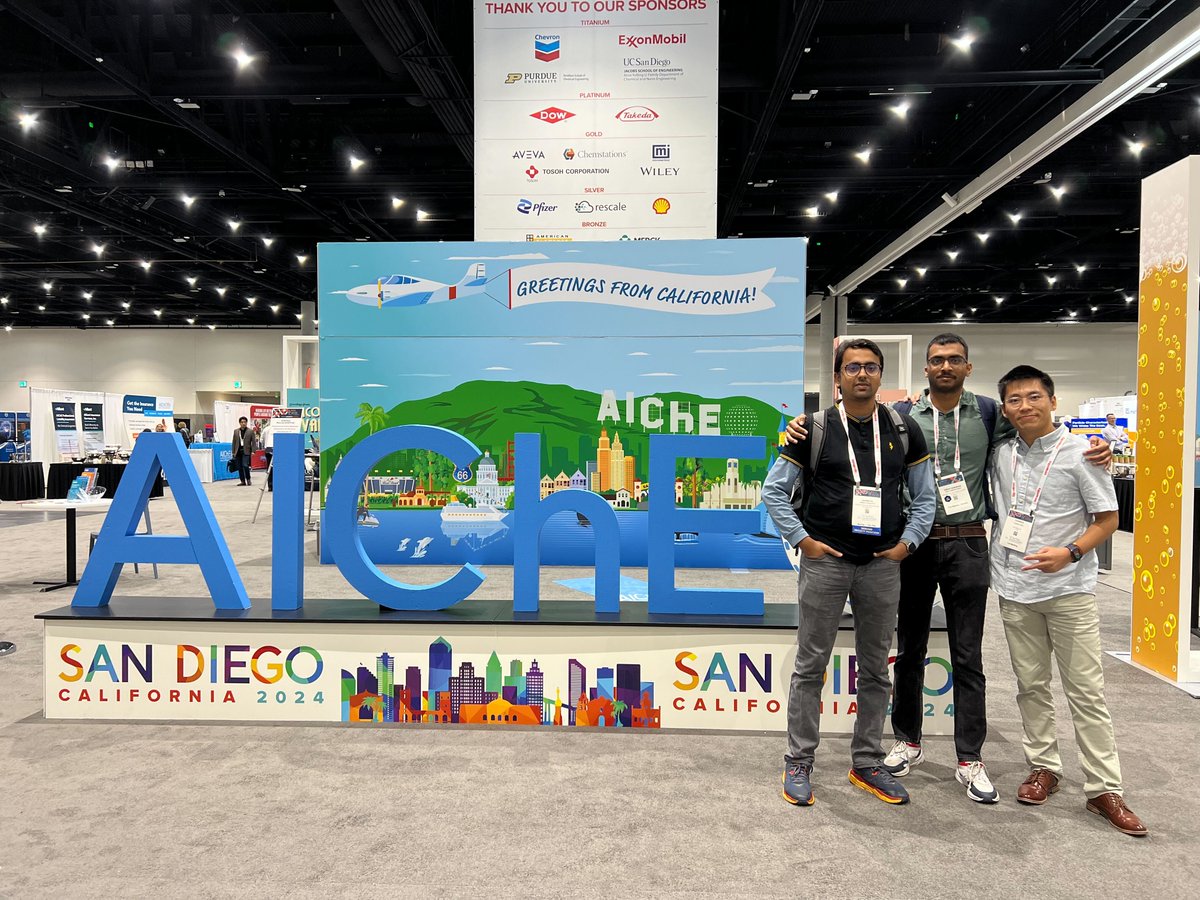 Paesani Lab (@paesanilab) on Twitter photo Our group was well-represented this week at #AIChE2024 in sunny San Diego! 🌞
Saswata (<a href="/quantum_winger/">Saswata Dasgupta</a>): #MachineLearning models for autoionizable #water using density-corrected #DFT 🌊
👉 nature.com/articles/s4146…
👉 doi.org/10.26434/chemr…
Yuanhui (<a href="/yuanhui_pan/">Yuanhui (Peter) Pan</a>): Modeling of Our group was well-represented this week at #AIChE2024 in sunny San Diego! 🌞
Saswata (<a href="/quantum_winger/">Saswata Dasgupta</a>): #MachineLearning models for autoionizable #water using density-corrected #DFT 🌊
👉 nature.com/articles/s4146…
👉 doi.org/10.26434/chemr…
Yuanhui (<a href="/yuanhui_pan/">Yuanhui (Peter) Pan</a>): Modeling of