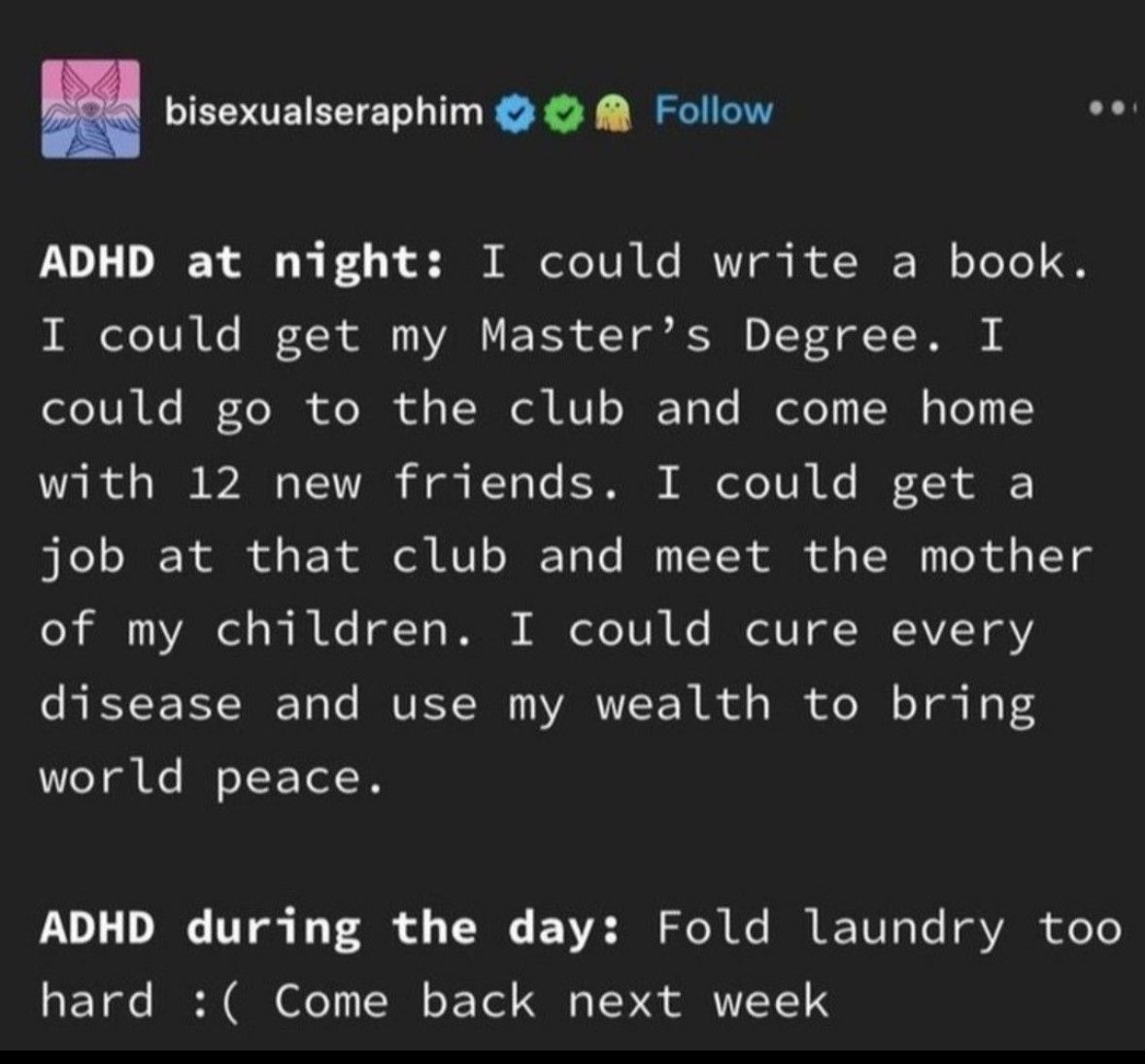 ADHD Memes (@adhdforreal) on Twitter photo 