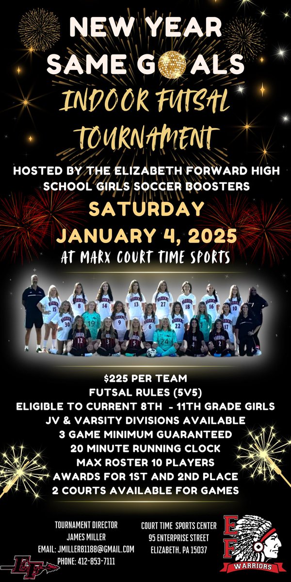 Elizabeth Forward HS Girls Team asked me to share this. 

#tournament