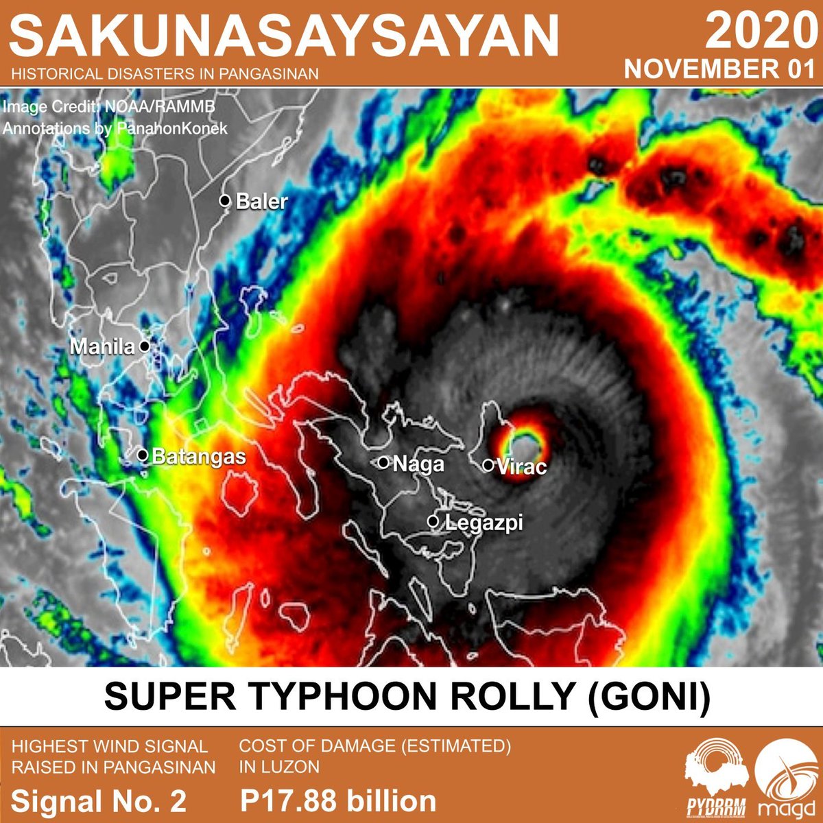 keeeeeeevs's tweet photo. LAST 2020: We have Super Typhoon #RollyPH (#Goni). https://t.co/sO1JoPMMej