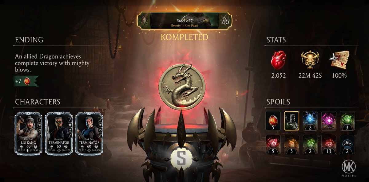 fade_lo77's tweet photo. I just completed a Krypt Run in Mortal Kombat mobile! Check out my stats. https://t.co/M4P5twKI7k