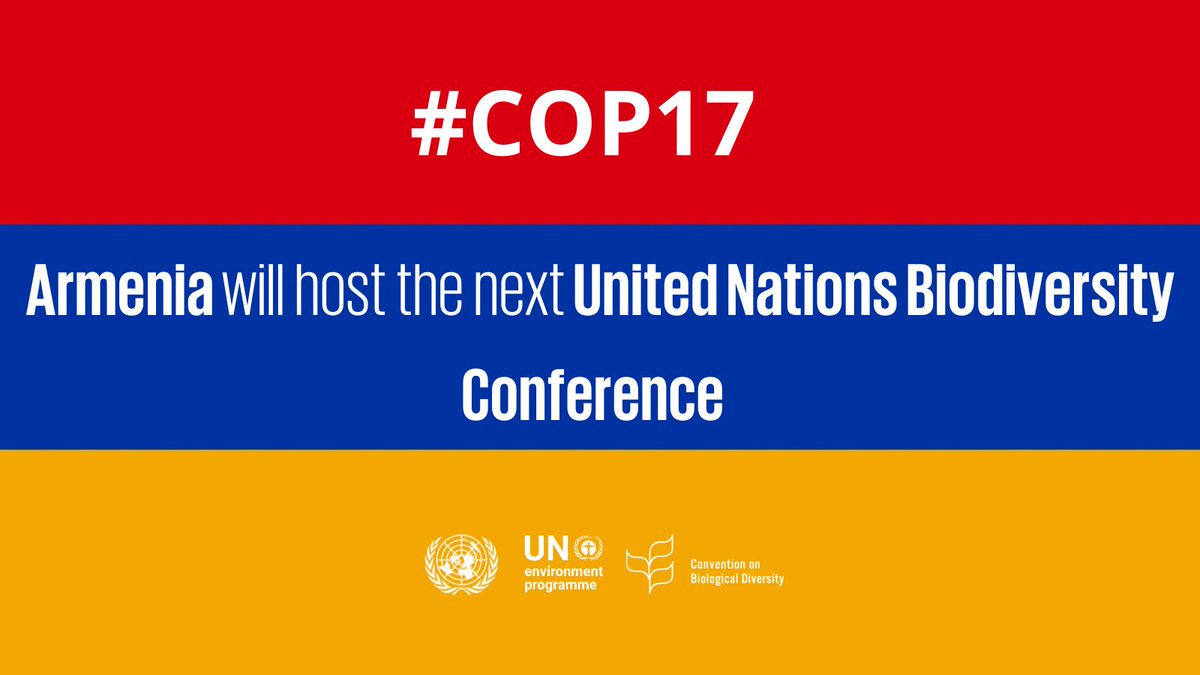 UN Biodiversity (@unbiodiversity) on Twitter photo 📢#Breaking: Armenia will host the next United Nations Biodiversity Conference #COP17 🤝🌱
Armenia is set to welcome the upcoming <a href="/UNBiodiversity/">UN Biodiversity</a> conference, reinforcing its commitment to global #biodiversity conservation. 📢#Breaking: Armenia will host the next United Nations Biodiversity Conference #COP17 🤝🌱
Armenia is set to welcome the upcoming <a href="/UNBiodiversity/">UN Biodiversity</a> conference, reinforcing its commitment to global #biodiversity conservation.