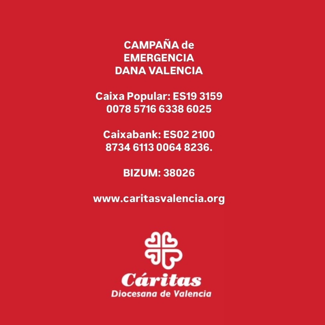 Desde el Centro Arrupe y las obras de la Compañía de Jesús en Valencia, os hacemos llegar dos canales de ayuda para la emergencia que estamos atravesando en Valencia ⬇️⬇️⬇️

1. oxf.am/emergencia_dana
2. caritasvalencia.org