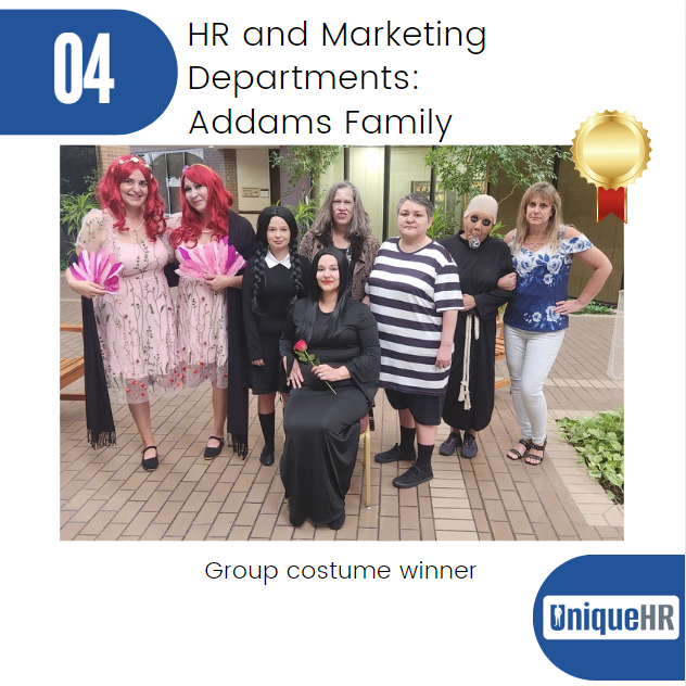 Unique_HR's tweet photo. A few of our team members brought out their creative side for our 6th annual costume contest! From hilarious to downright impressive, everyone who chose to participate truly went all out. Huge congratulations to our winners and a big thank you to everyone who joined the fun! https://t.co/Vrg8AhtfmH