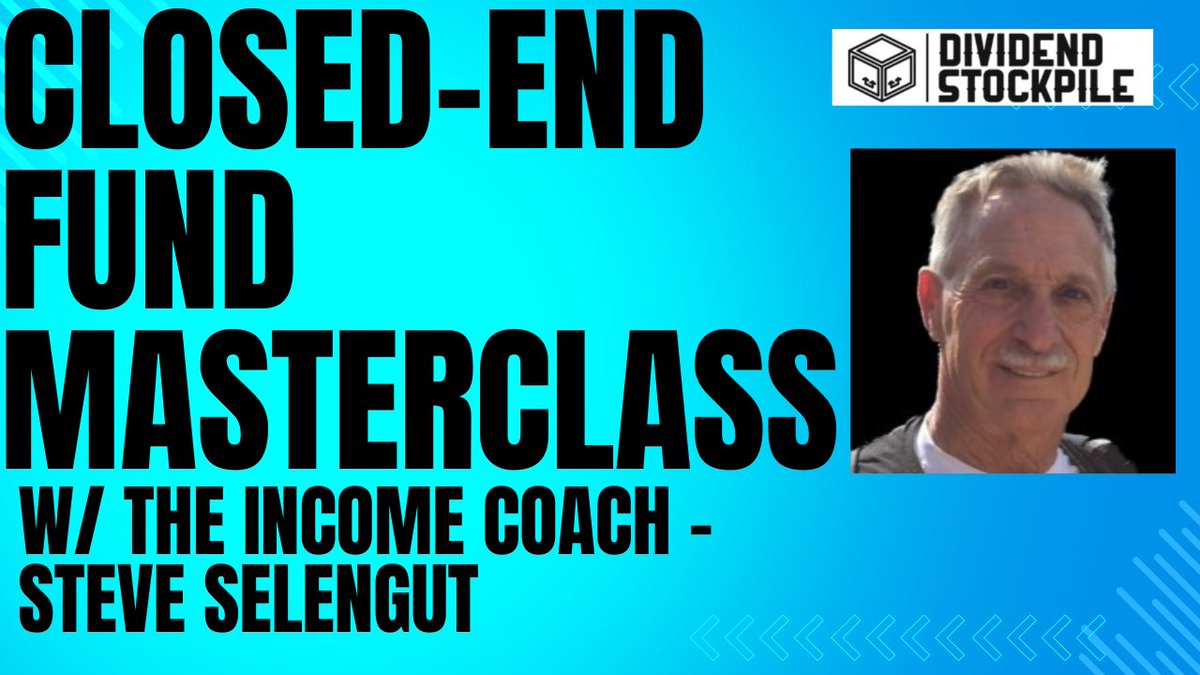 DivStockpile's tweet image. Hey all,

Excited to share my new video:

Closed-End Fund Masterclass with Steve Selengut

We talk all things Closed End Funds #CEFs 

Check it out!

#dividend #closedendfunds
#incomeinvesting 

youtu.be/BLjdMJqzRTU?si…