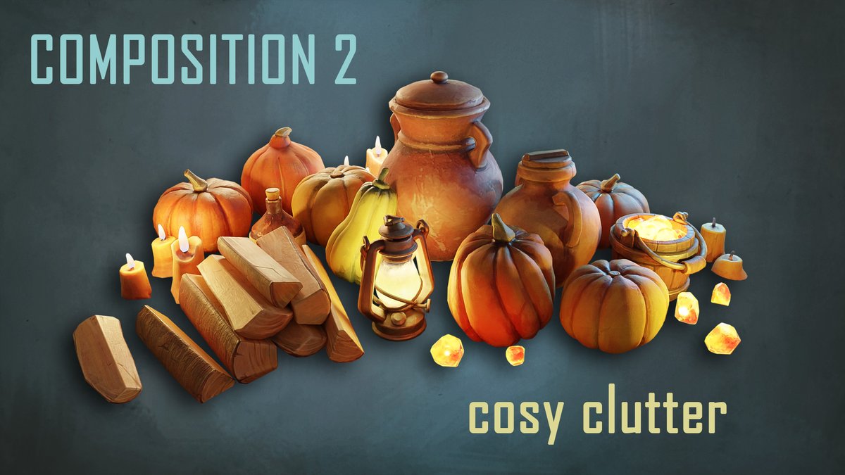 Making Different Halloween compositions with no more than 50 models.