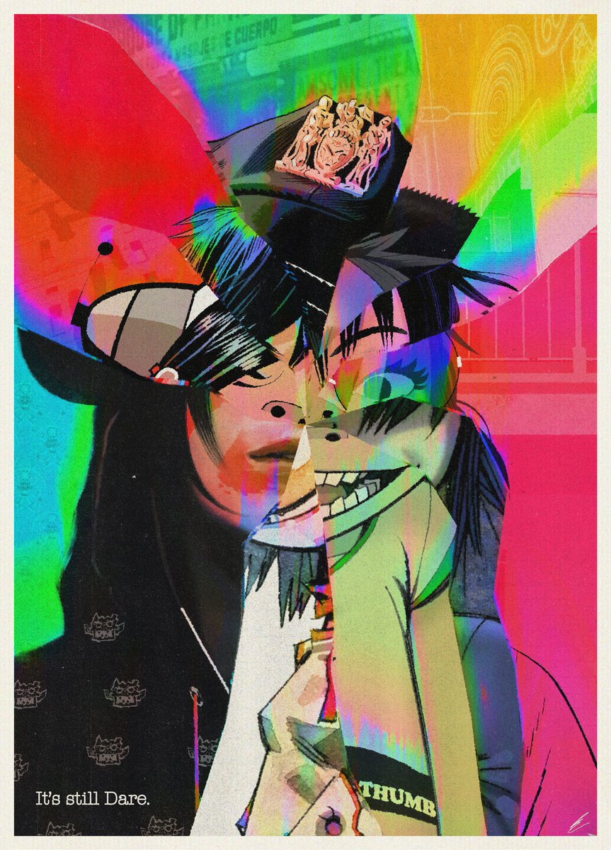 Gorillaz: Poster Series 
Noodle's Birthday Bash (It's still Dare.) #1
#gorillaz #noodle #artwork