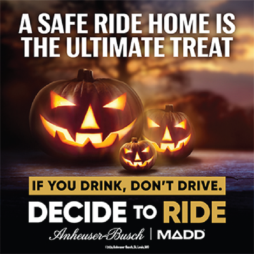 CarrollDist's tweet photo. #ad Decide to Ride

A Safe Ride Home Is The Ultimate Treat.

Enjoy Responsibly. © 2024 Anheuser-Busch, Budweiser Lager, St. Louis, MO https://t.co/5M6tHsMb0G
