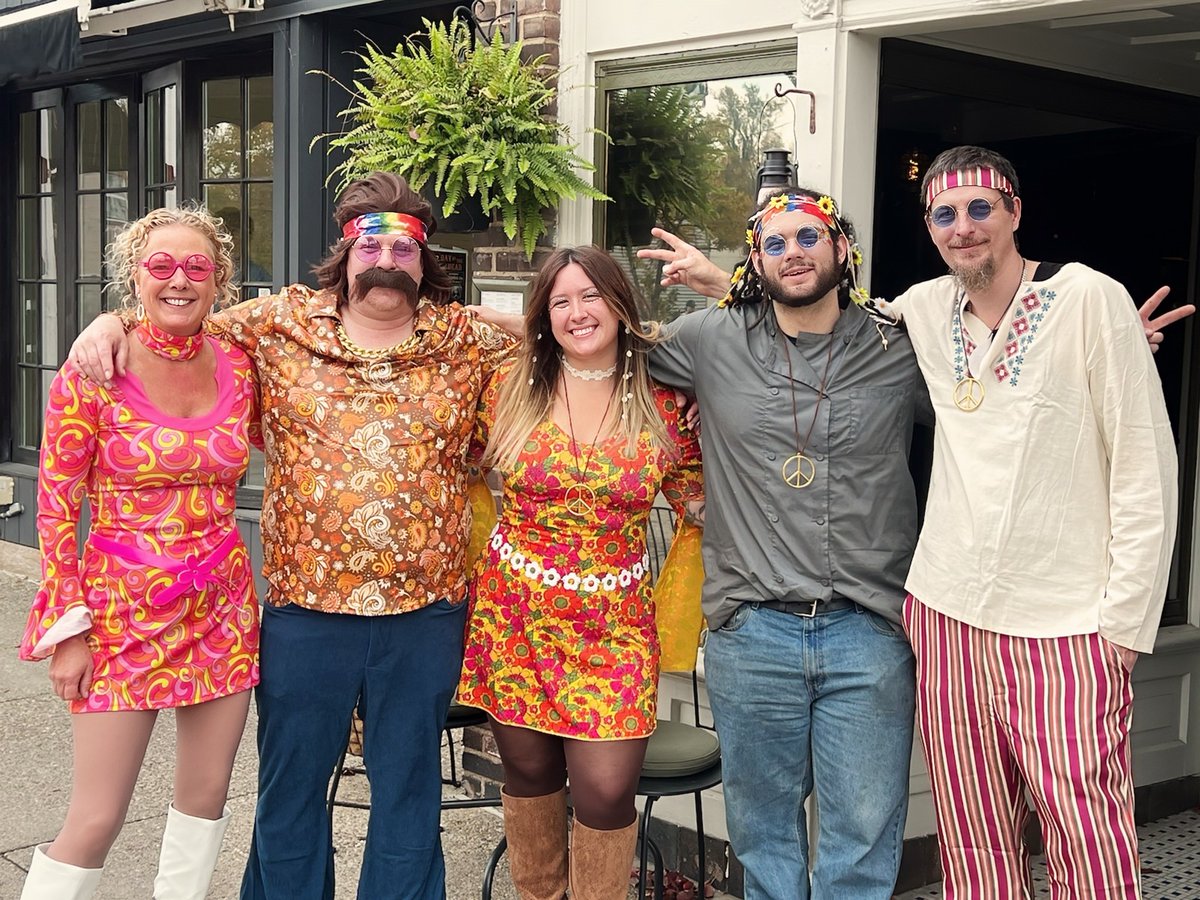 Happy Halloween! Nikki, Chef Gregg, Sami, Kyle, and Brian are groovin it 70s style tonight, hope to see you there (dressed up however you'd like!)
