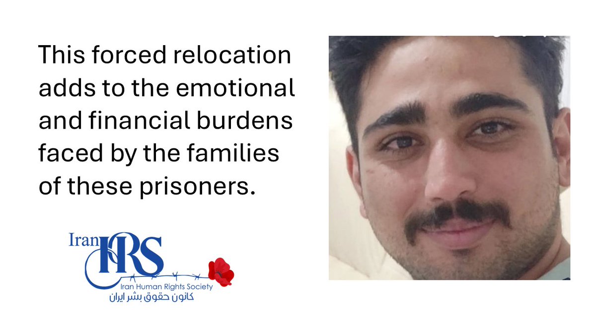 iranhrs_en's tweet photo. #Parham_Parvari, originally from #Saqqez, transferred from Iranshahr Prison to #Zahedan Prison. Such relocations impose additional hardship on both the prisoner & their family, amounting to a form of psychological torture & extra punishment
#FreePoliticalPrisoners
#نه_به_اعدام https://t.co/3v2BxIBVMr
