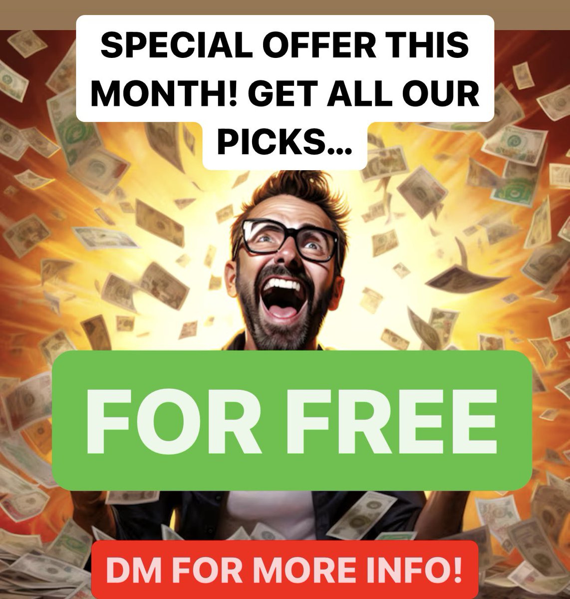 SportPOTD's tweet photo. DM US!

#gamblingtwitter #freepicks #bettingtips #sportsbets #sportsbettingadvice #sportsbetting #NFL  #picks #nba #betting #gamblinginstagram #SportsPicks #winning #gambling #tips #epl #ncaaf #football #money #ncaaf #NCAA #hockey #football #nhlbets #nhl https://t.co/cIqP4GhbmZ