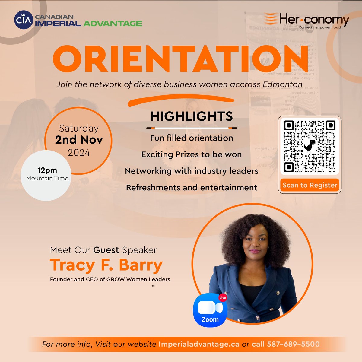 Only 2 days to go to the VIRTUAL LAUNCH of CIA’s 6th HER-conomy workshop this Saturday November 2nd 2024 at 12pm (MST)

The webinar will lay the foundation for the 6-week workshop.

Want to plug in? Register Today imperialadvantage.ca/?services=her-…