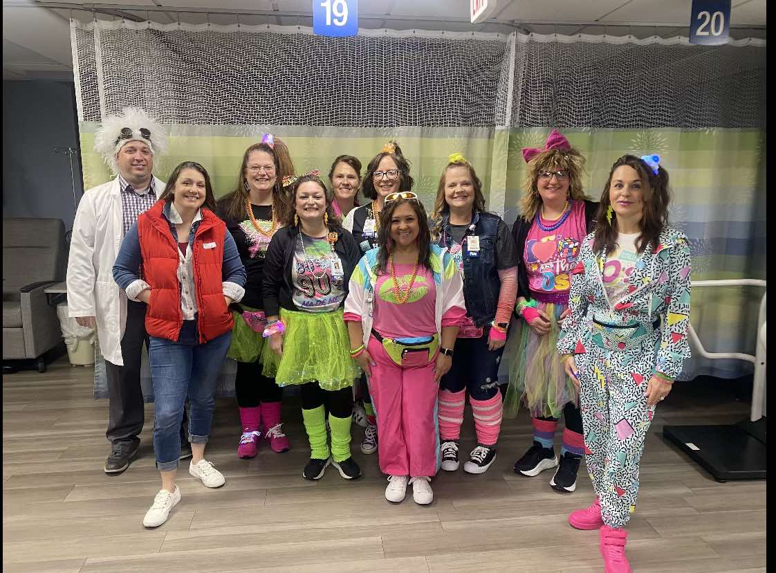 The Edwards Cancer Institute's Infusion Center teams at Cabell Huntington Hospital and St. Mary’s Medical Center are bringing Halloween cheer in costume today! These incredible clinicians are spreading smiles and a little Halloween magic to patients. 🧡 #HappyHalloween
