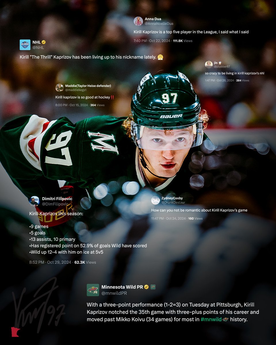 mnwild's tweet photo. Imagine not knowing the name Kirill Kaprizov https://t.co/7VKO5yAioK