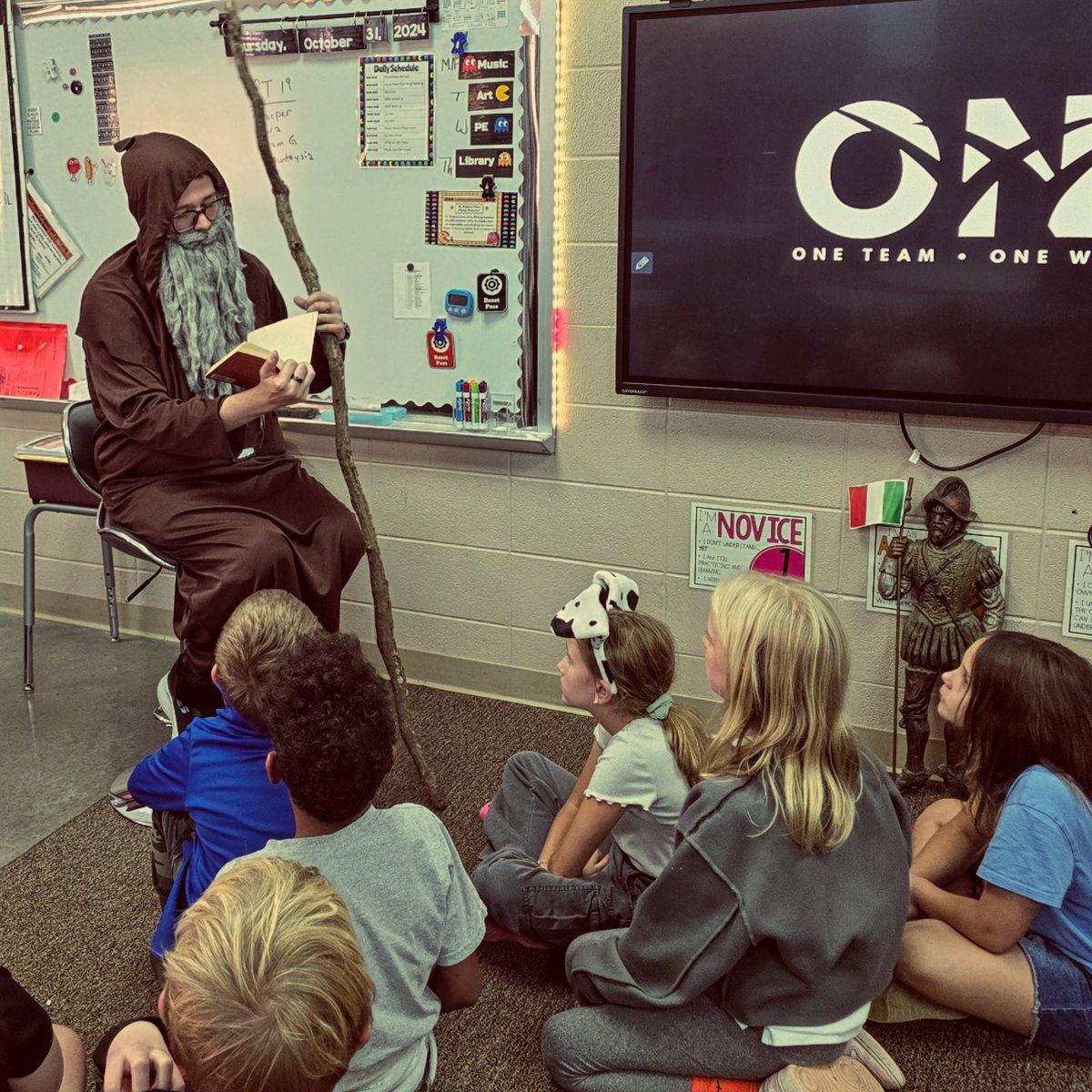 MrEthanGregory's tweet image. Spent the day as Gandalf in my classroom making amazing #Halloween    memories with a class full of incredible tiny humans! #FourthGrade #amteaching