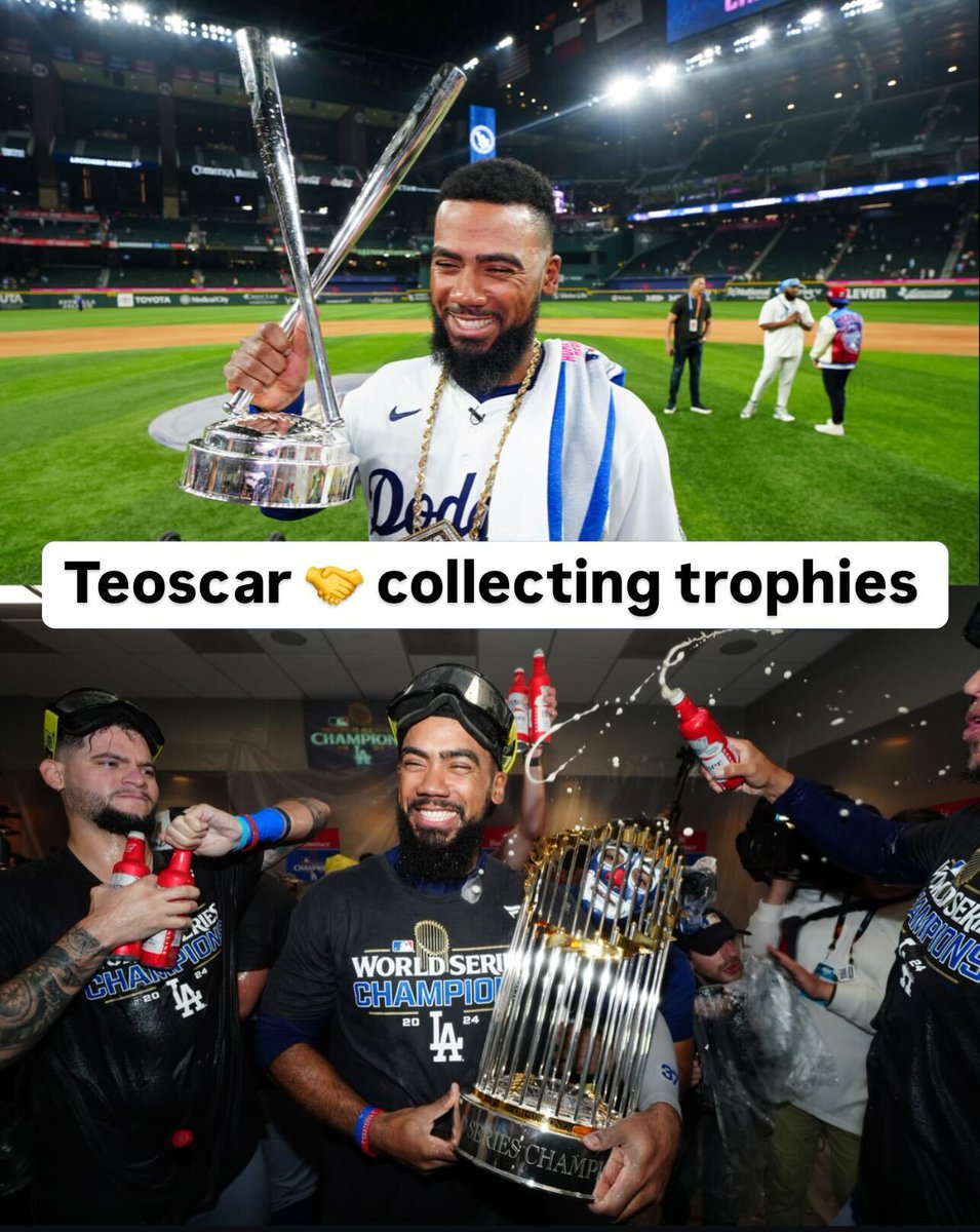 MLB's tweet photo. ✅ Home Run Derby champ
✅ World Series champ

What a year for Teoscar Hernández! https://t.co/YCOOosoJLd