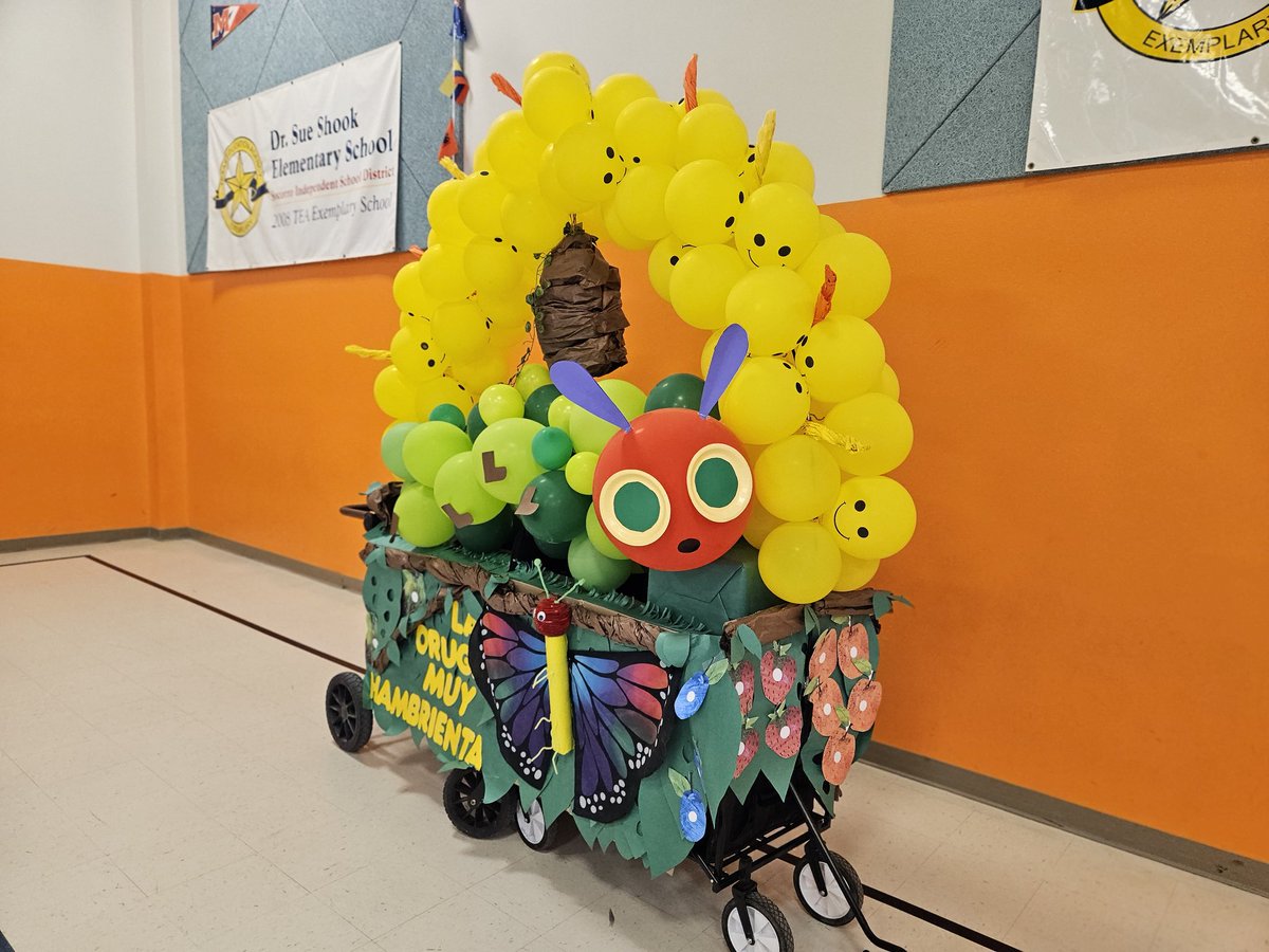 📢🎃 KINDER: The Very Hungry Catapillar..

Help us vote for the best costumes and float at The Ranch.   Grade Level with the most LIKES by 9pm on Sunday, Nov 3rd, will be the winning grade level.  
#RattlersAllin #Allin ##TeamSISD