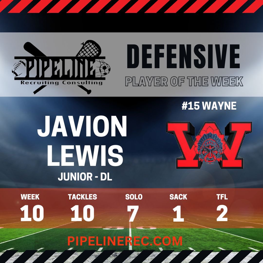 Pipeline Recruiting (ALL SPORTS) (@pipeline_rec) on Twitter photo 2024 WEEK 10 Pipeline Recruiting POW-
Javion Lewis was all over the field totaling 10 tackles, 1 sack and 2 TFLs!!
Congratulations Javion!!
<a href="/JavionLewis_/">Javion Lewis</a>
#PRC 2024 WEEK 10 Pipeline Recruiting POW-
Javion Lewis was all over the field totaling 10 tackles, 1 sack and 2 TFLs!!
Congratulations Javion!!
<a href="/JavionLewis_/">Javion Lewis</a>
#PRC